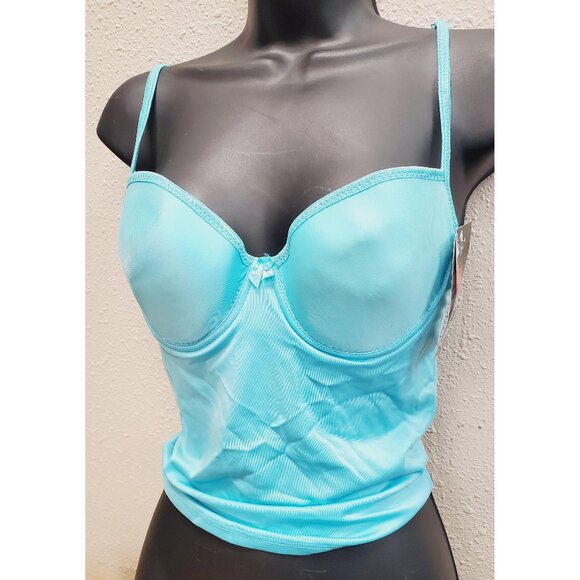 LiLy Underwire Cami Camisole Top Style 5226 - Aqua NWT - Picture 1 of 6